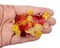 Glass Flower Beads, 30 pcs, Small Red Orange & Yellow Mix, Assorted Styles, 6mm to 15mm, Adorabilities